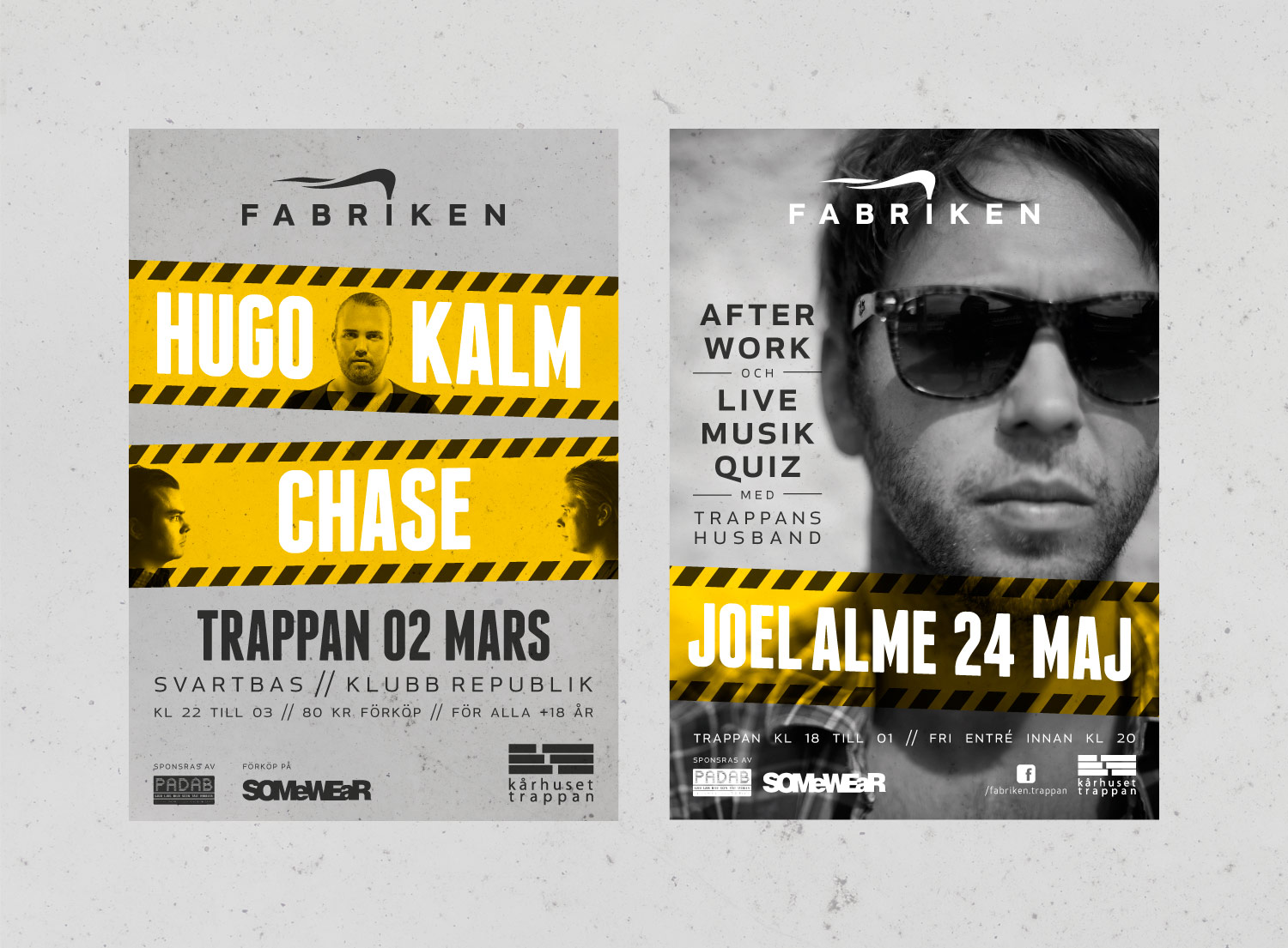 Fabriken #01 and #02 posters by Viktor Lanneld